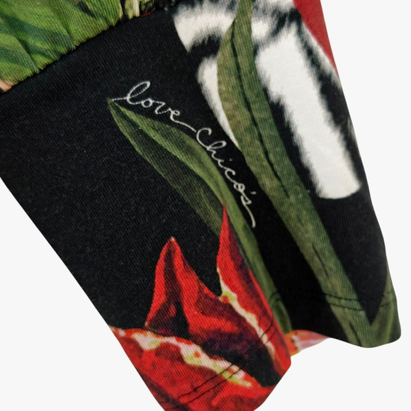 Chico's Touch of Cool Paradise Layering Tee Top Size XL / 3 Soft Stretch - Picture 4 of 8